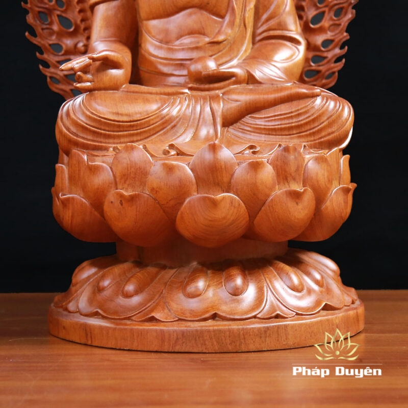 Bộ Tượng Thất Phật Dược Sư Bằng Gỗ Hương Nguyên Khối Cao 50cm (Tổng Lá Đề 62cm) - Ảnh 31