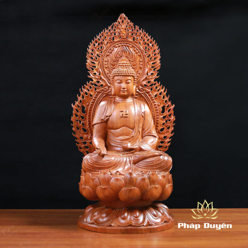Bộ Tượng Thất Phật Dược Sư Bằng Gỗ Hương Nguyên Khối Cao 50cm (Tổng Lá Đề 62cm) - Ảnh 32