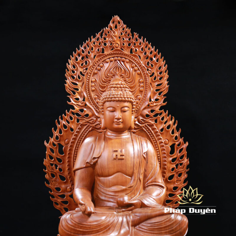 Bộ Tượng Thất Phật Dược Sư Bằng Gỗ Hương Nguyên Khối Cao 50cm (Tổng Lá Đề 62cm) - Ảnh 35