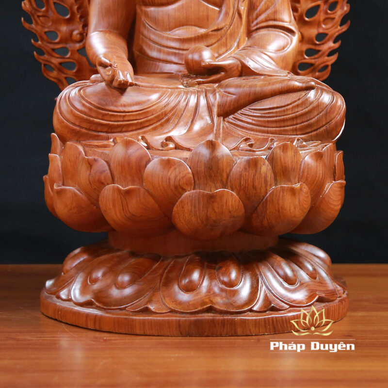 Bộ Tượng Thất Phật Dược Sư Bằng Gỗ Hương Nguyên Khối Cao 50cm (Tổng Lá Đề 62cm) - Ảnh 36