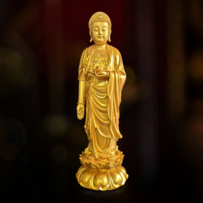 Tượng Phật A Di Đà Thân Vàng Tịnh Tông Cổ 70cm
