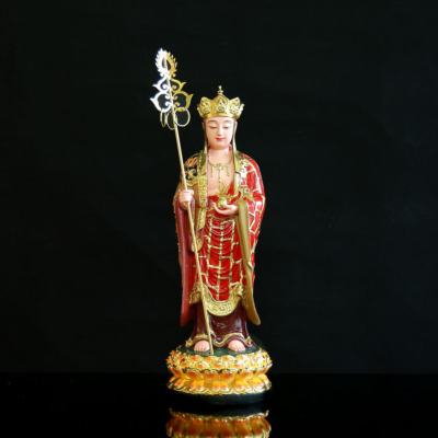 Tượng Đức Địa Tạng Vương Đứng, Chất Liệu Composit, Cao 40cm