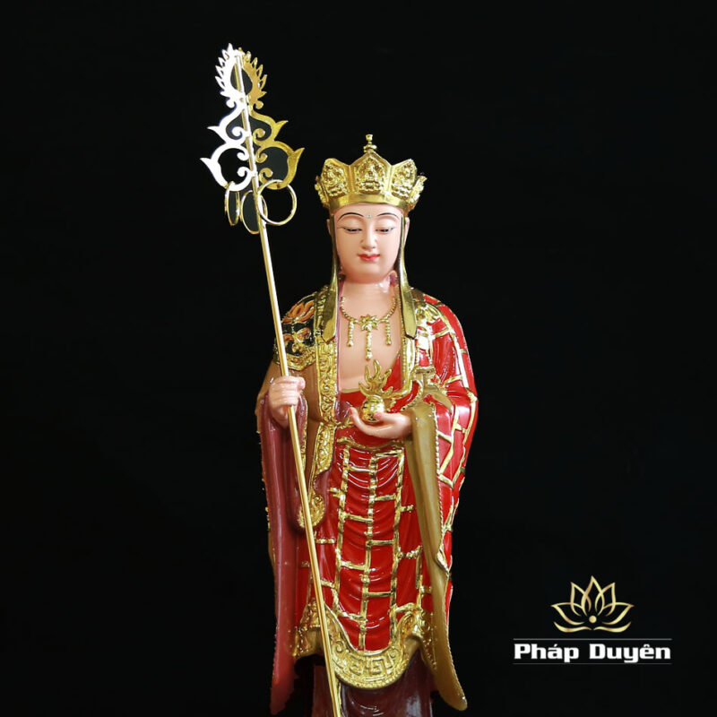Tượng Đức Địa Tạng Vương Đứng, Chất Liệu Composit, Cao 40cm - Ảnh 4