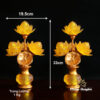 Đôi Đèn Thờ Bình Hoa Thịnh Thế Hoa Khai 3 Bông, Cao 33cm - ảnh 7