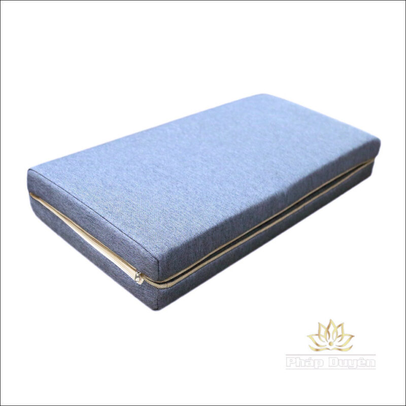 Đệm Lót Ngồi Thiền Xơ Dừa, Thêu Hoa Sen Cao Cấp, Mầu Xám, KT 60*60cm, 70*70cm, 80*80cm - Ảnh 3