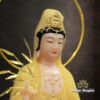 Tượng Quan Âm Bồ Tát Đứng Song Liên, Bằng Bột Đá Màu Thạch Anh, Nhiều Kích Thước - Ảnh 3
