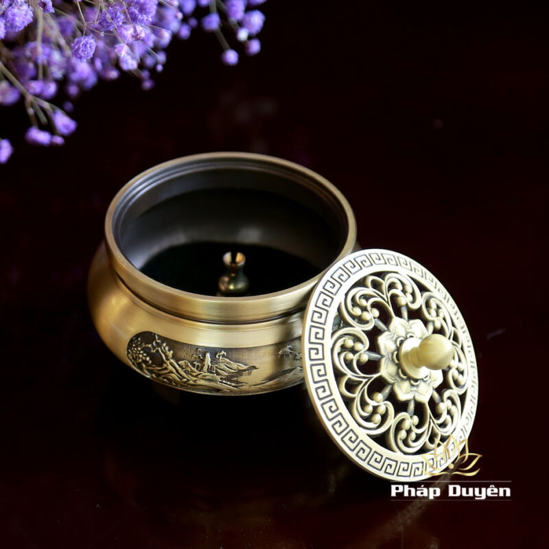 Lư Xông Trầm Đồng, Kích Thước 8x9.5cm - Ảnh 3