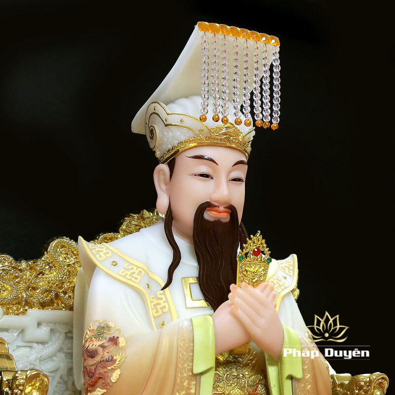 Tượng Ngọc Hoàng Vương Mẫu Ngồi Ngai Rồng Sơn Cổ, Cao 66cm - Ảnh 4