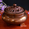 Lư Trầm Chân Cao Mầu Nâu Bằng Đồng, Kích Thước 7.7cm x 11.8cm - ảnh 1