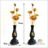 Đôi Bình Hoa Sen Nhôm 5 Bông Cao 31cm - ảnh 5