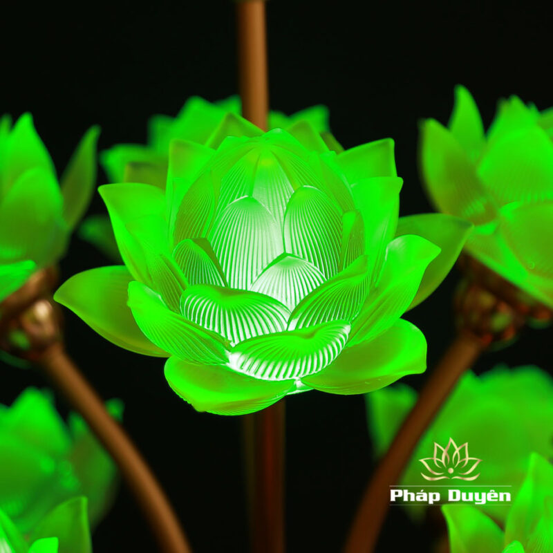 Đôi Đèn Bình Hoa Thịnh Thế Hoa Khai, 13 Bông To, Cao 70cm - Ảnh 6