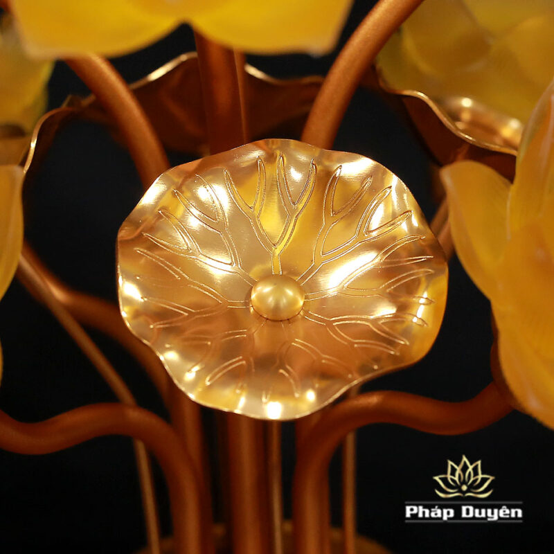Đôi Đèn Bình Hoa Thịnh Thế Hoa Khai, 13 Bông To, Cao 70cm - Ảnh 8