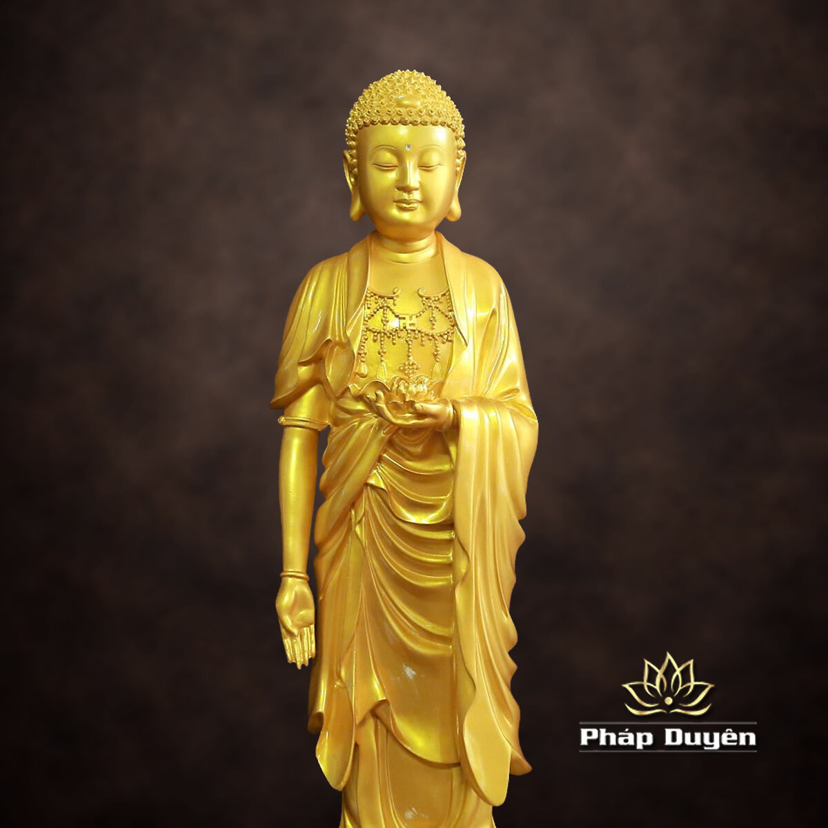 Tượng Phật A Di Đà Thân Vàng Tịnh Tông, Chất Liệu Composite | Cao 70cm - ảnh 8