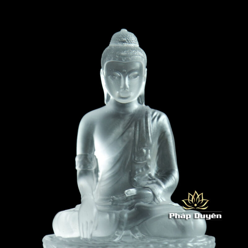 Tượng Đức Thích Ca Mâu Ni Bằng Lưu Ly, Mầu Vàng, Mầu Trắng, Để Xe Hơi, Để Bàn Làm Việc, Cao 12cm - Ảnh 8