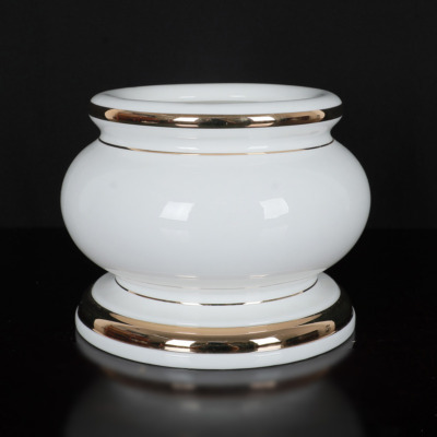 Bát Hương Bằng Sứ Trắng Viền Vàng, Nhiều Kích Thước