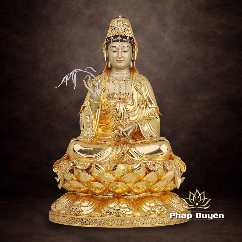 Tượng Quan Âm Bồ Tát, Chất Liệu Đồng, Nhiều Kích Thước - ảnh 12