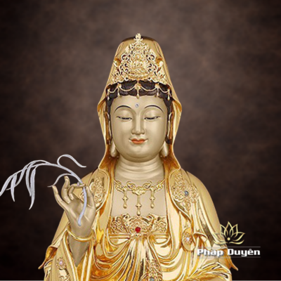 Ảnh chi tiết của Tượng Quan Âm Bồ Tát, Chất Liệu Đồng, Nhiều Kích Thước