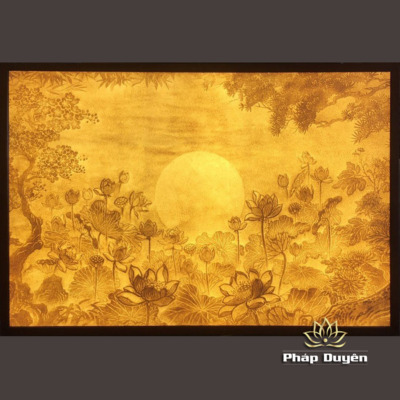 Alternative view of Tranh Điện Tứ Thời An Yên Bằng Giấy Dừa Cao Cấp, Nhiều Kích Thước