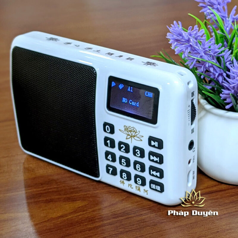 Máy Mp3 Màu Trắng JSA03 Màn Hình Led, Có Nút Chọn Bài - Ảnh 2