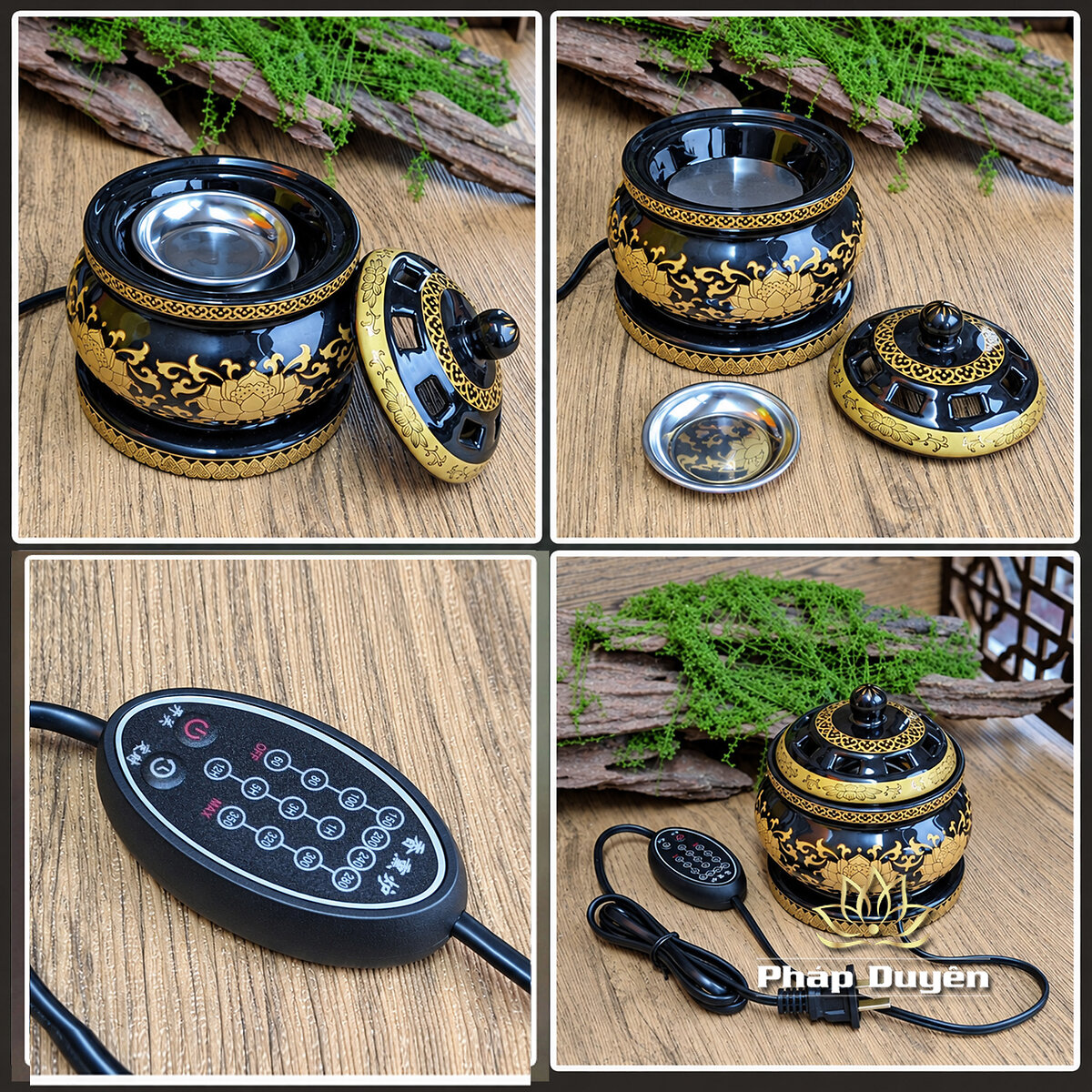 Lư Xông Trầm Bằng Điện, Hình Hoa Sen - ảnh 7