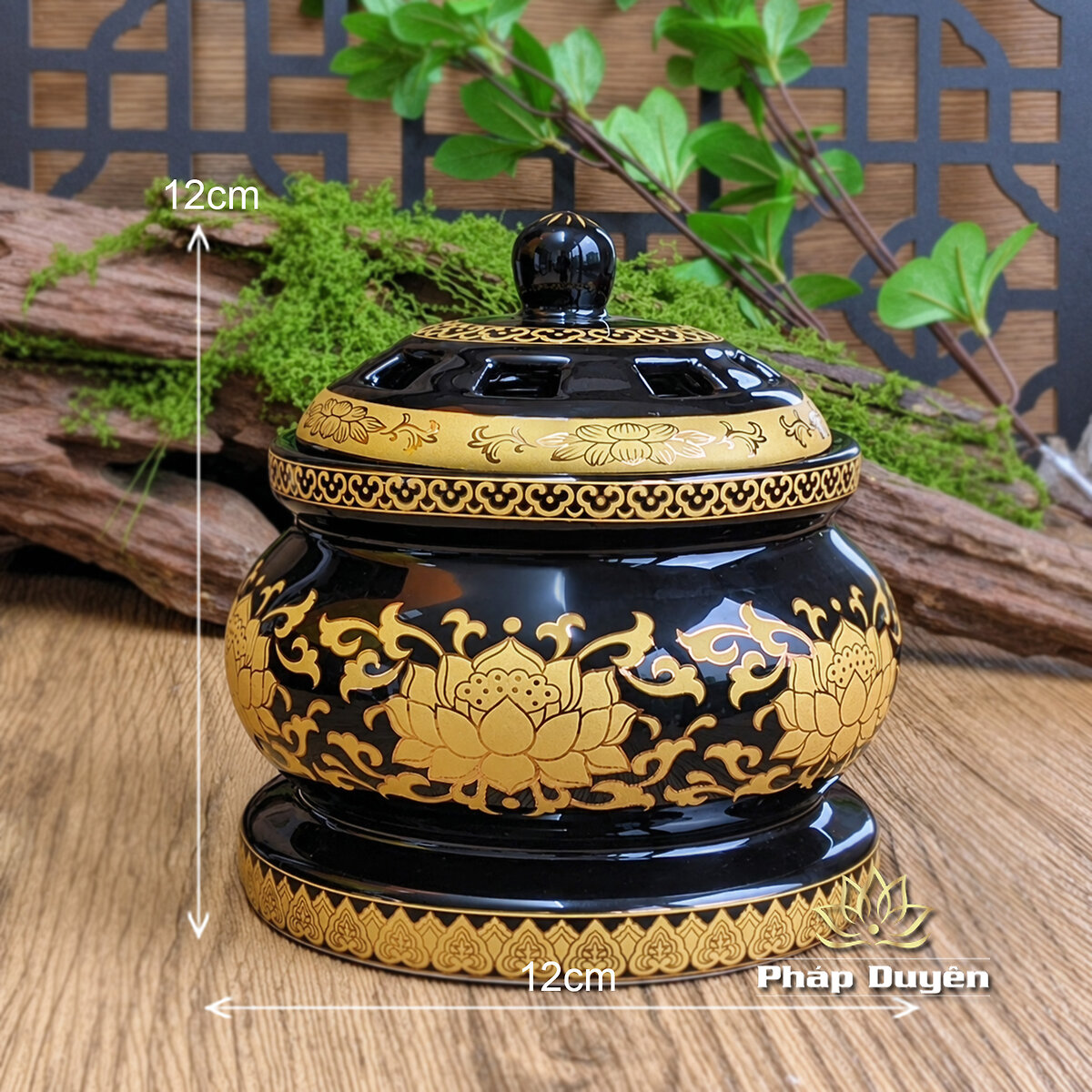 Lư Xông Trầm Bằng Điện, Hình Hoa Sen - ảnh 8