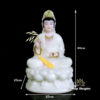 Tượng Quan Âm Bồ Tát, Chất Liệu Bột Đá Trắng, Cao 30cm - 66cm - ảnh 7