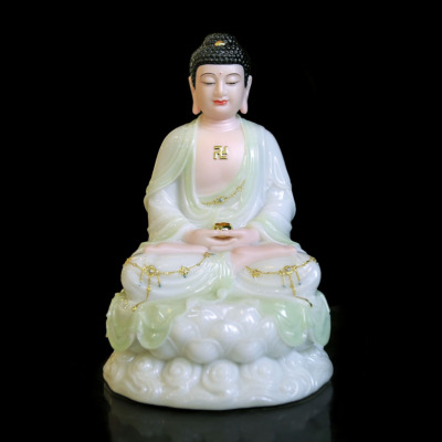 Tượng Thích Ca Bột Đá Cẩm Thạch Màu Thiên Thanh, Nhiều Kích Thước