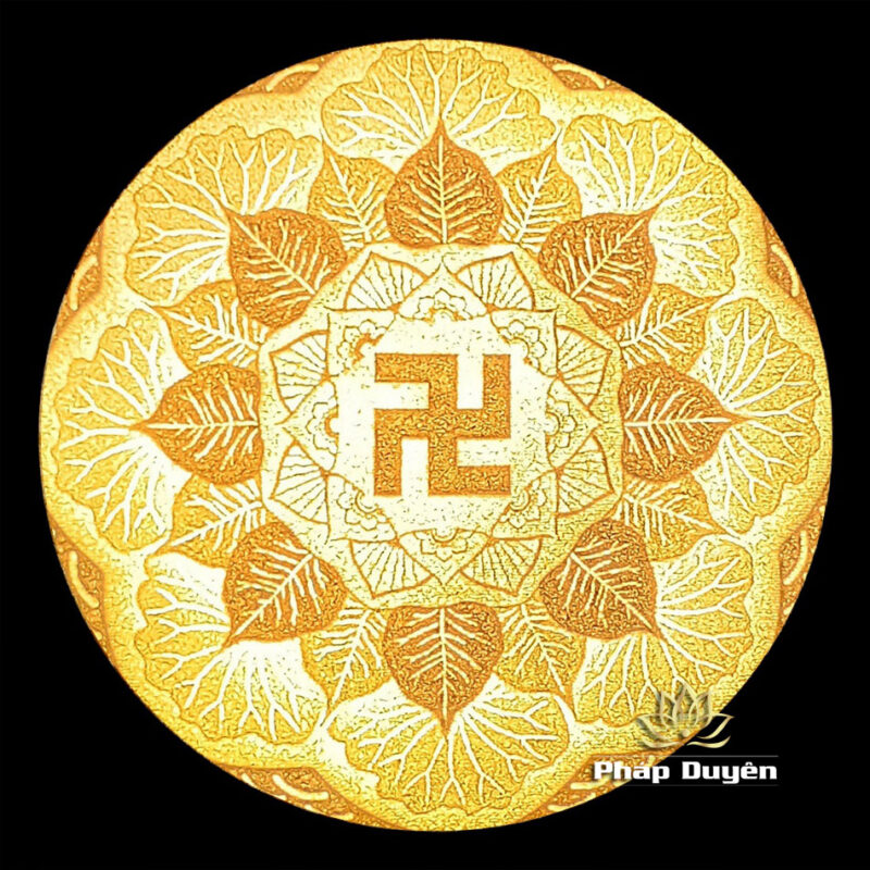 Tranh Điện Trúc Chỉ Mandala Hình Tròn, Đường Kính 41cm, 50cm, 61cm, 68cm - Ảnh 3