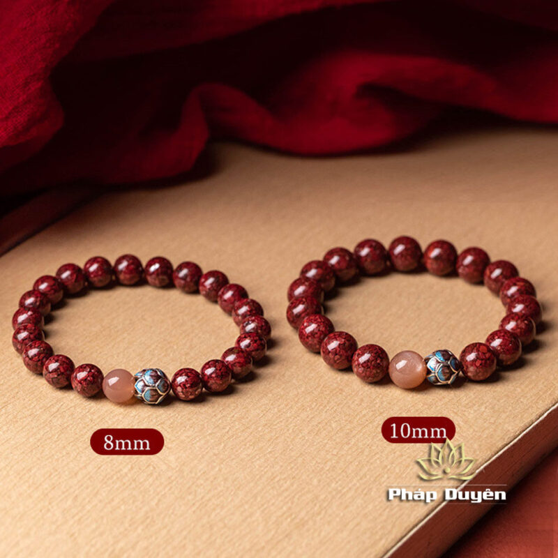 Chuỗi Vòng Tay Chu Sa, Cỡ 8mm, 10mm - Ảnh 4