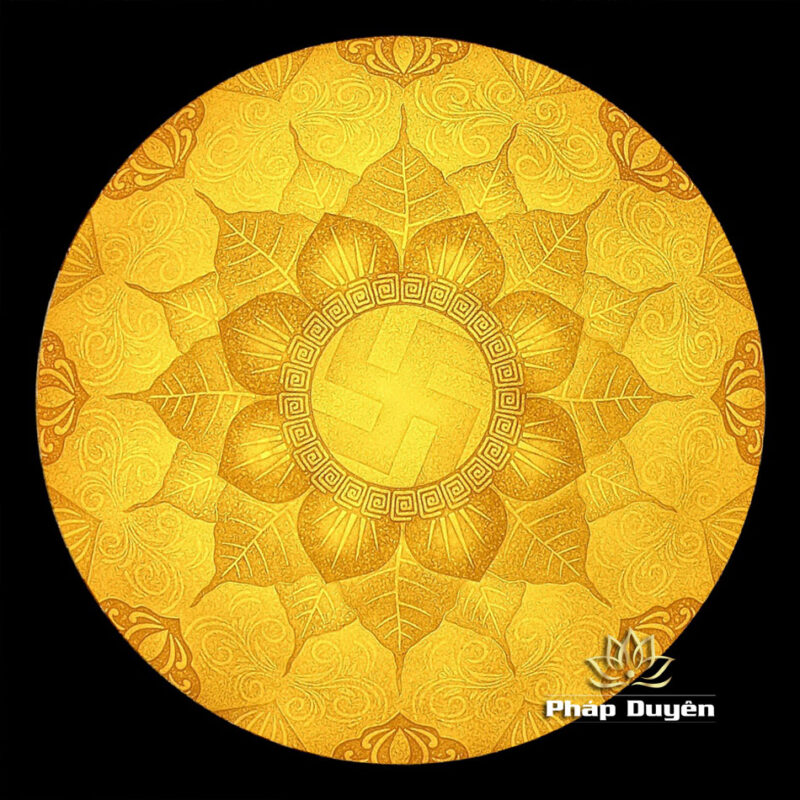 Tranh Điện Trúc Chỉ Mandala Hình Tròn, Đường Kính 41cm, 50cm, 61cm, 68cm - Ảnh 5