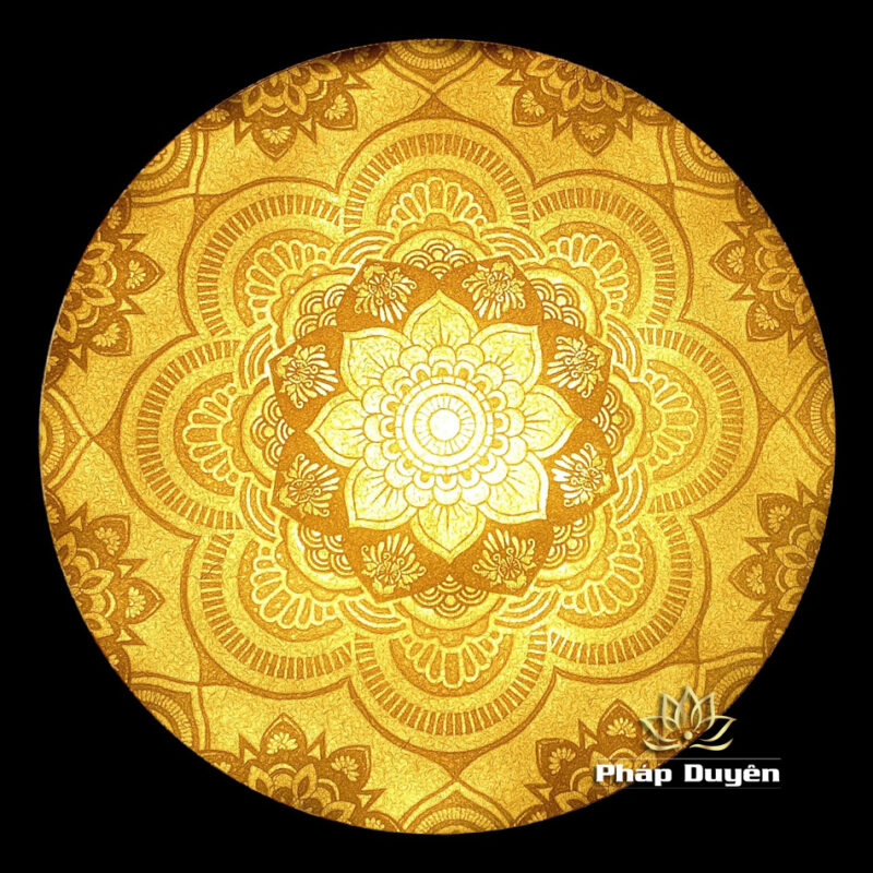 Tranh Điện Trúc Chỉ Mandala Hình Tròn, Đường Kính 41cm, 50cm, 61cm, 68cm - Ảnh 6