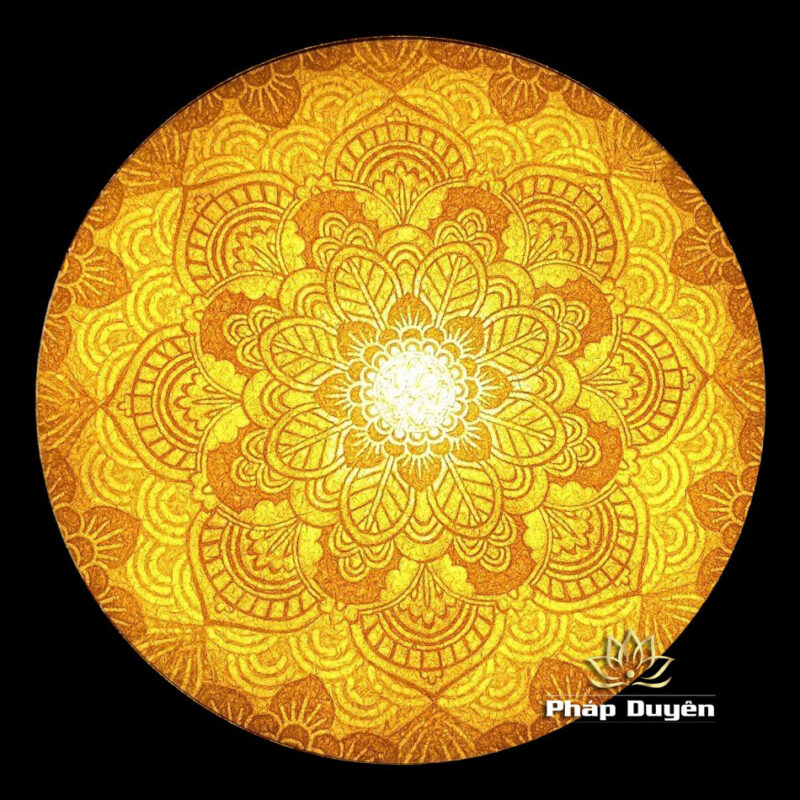 Tranh Điện Trúc Chỉ Mandala Hình Tròn, Đường Kính 41cm, 50cm, 61cm, 68cm - Ảnh 7