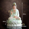 Tượng Quan Âm Bột Đá Màu Thiên Thanh, Cao 40-66cm - ảnh 5