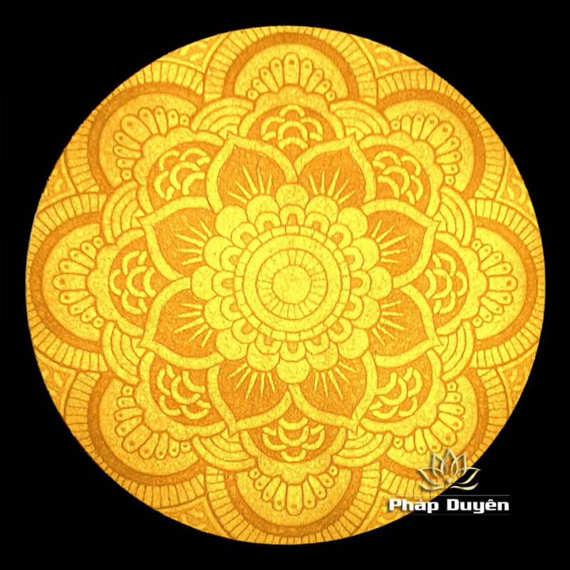 Tranh Điện Trúc Chỉ Mandala Hình Tròn, Đường Kính 41cm, 50cm, 61cm, 68cm - Ảnh 8