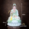 Tượng Quan Âm Bột Đá Màu Thiên Thanh, Cao 40-66cm - ảnh 6