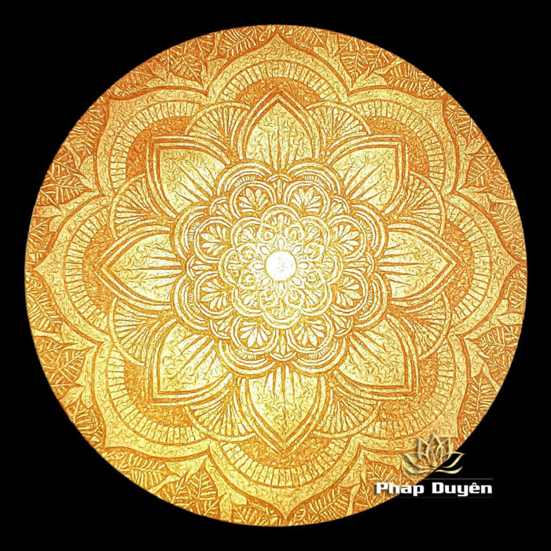 Tranh Điện Trúc Chỉ Mandala Hình Tròn, Đường Kính 41cm, 50cm, 61cm, 68cm - Ảnh 9