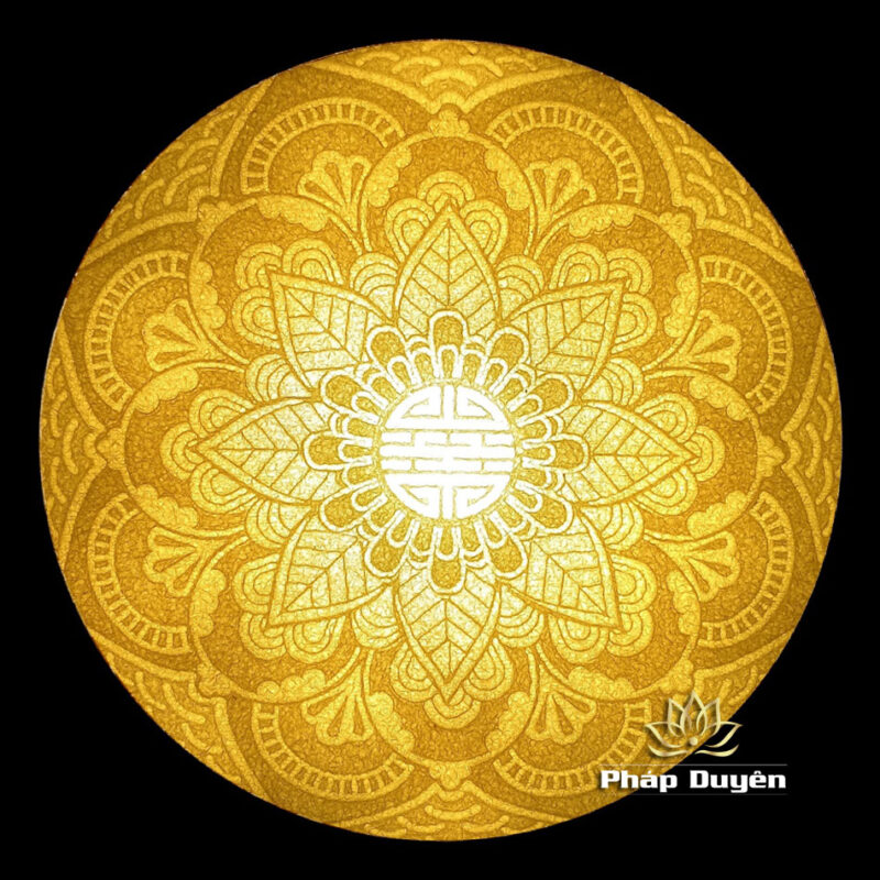 Tranh Điện Trúc Chỉ Mandala Hình Tròn, Đường Kính 41cm, 50cm, 61cm, 68cm - Ảnh 10