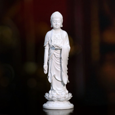 Tượng Phật A Di Đà Tịnh Tông Màu Trắng, Composit ,Cao 48cm