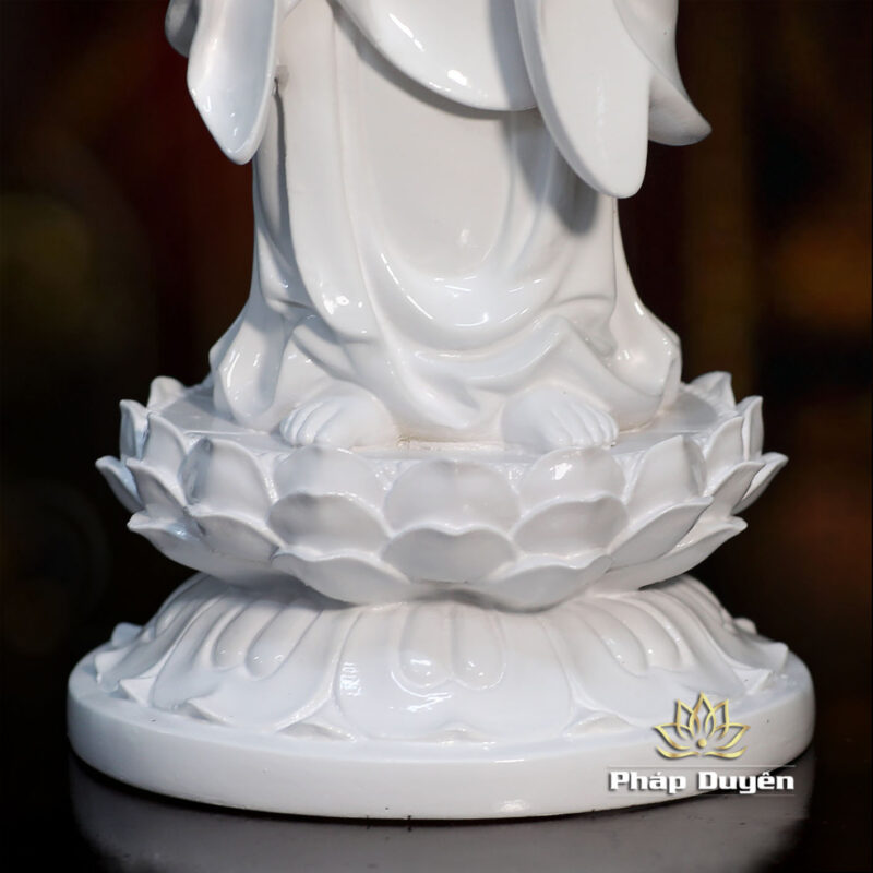 Tượng Phật A Di Đà Tịnh Tông Màu Trắng, Composit ,Cao 48cm - Ảnh 5