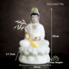 Tượng Quan Âm Bồ Tát, Chất Liệu Bột Đá Trắng, Cao 30cm - 66cm - ảnh 5
