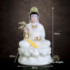 Tượng Quan Âm Bồ Tát, Chất Liệu Bột Đá Trắng, Cao 30cm - 66cm - ảnh 7