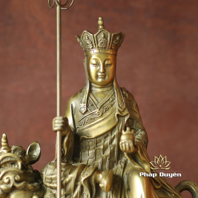Alternative view of Tượng Bồ Tát Địa Tạng Bằng Đồng, Để Xe Hơi, Để Bàn Làm Việc, Cao 17cm