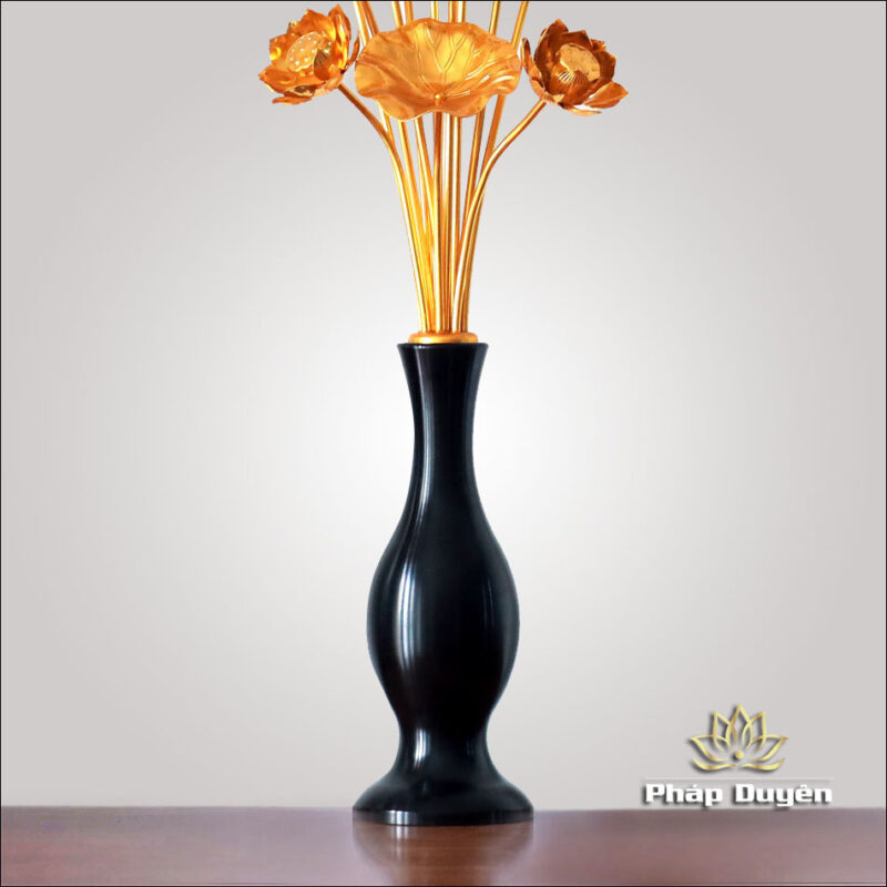 Đôi Bình Hoa Sen Nhôm 13 Bông, Cao 60cm - Ảnh 5