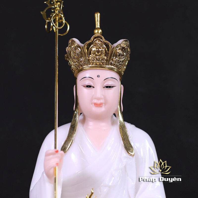 Tượng Địa Tạng Bồ Tát Ngồi Đài Sen, Bằng Bột Đá Trắng, Cao 30m - Ảnh 2