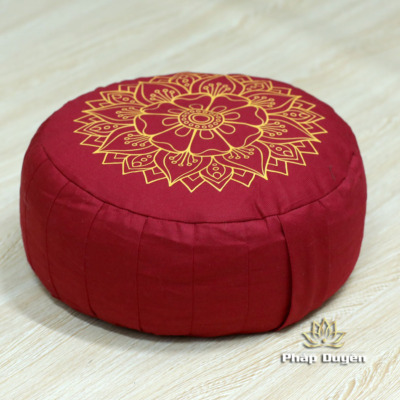 Alternative view of Bồ Đoàn Cát Tường Thêu Hoa Sen,Vỏ Đỗ, Màu Đỏ, Kích thước 30*8cm