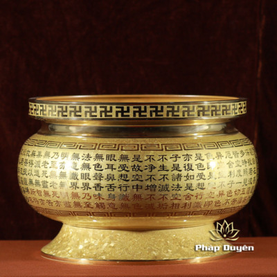 Alternative view of Bát Hương Tâm Kinh, Màu Vàng, Đường Kính 28cm