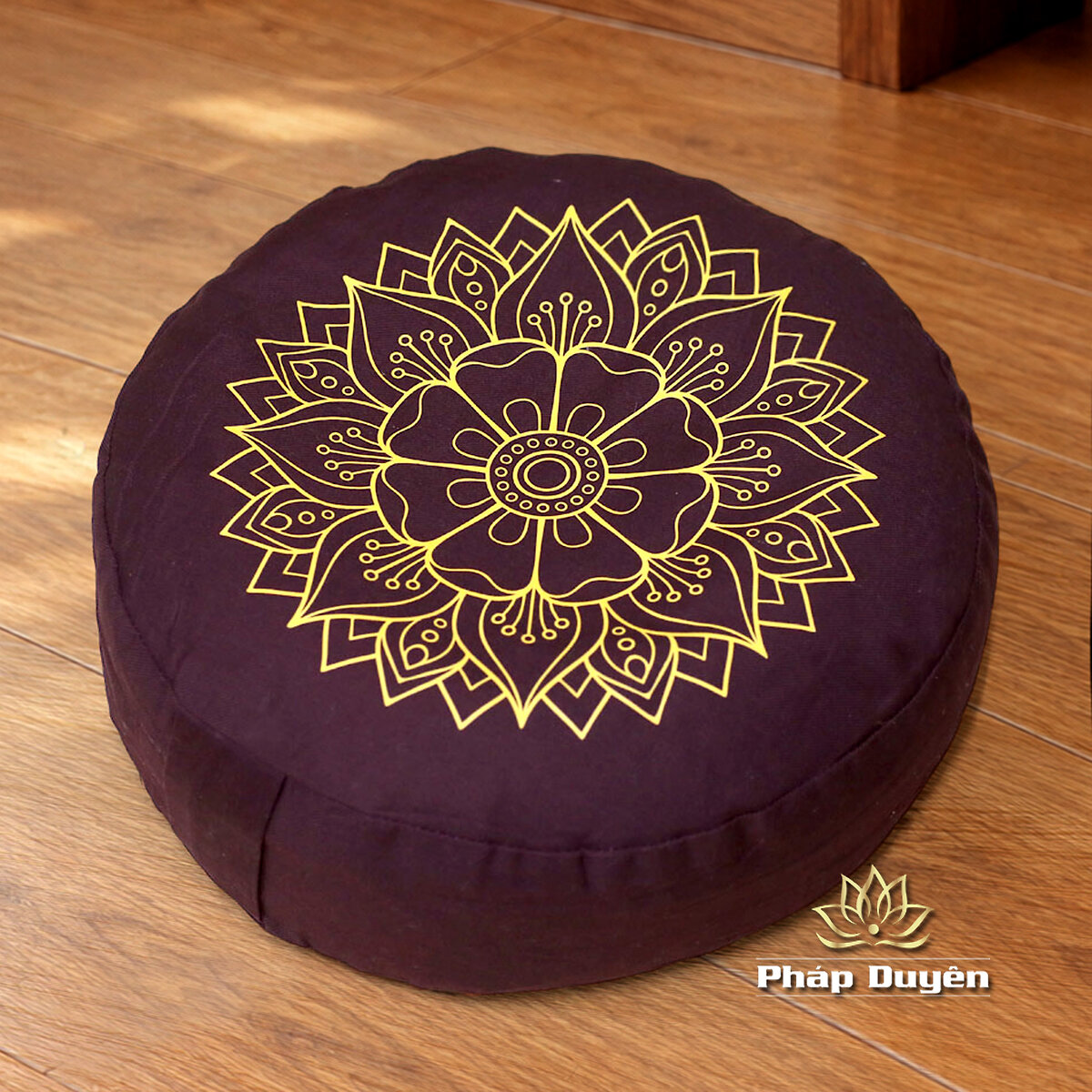 Bồ Đoàn Cát Tường Thêu Hoa Sen, Vỏ Đỗ, Màu Nâu, Kích thước 30*8cm - ảnh 9