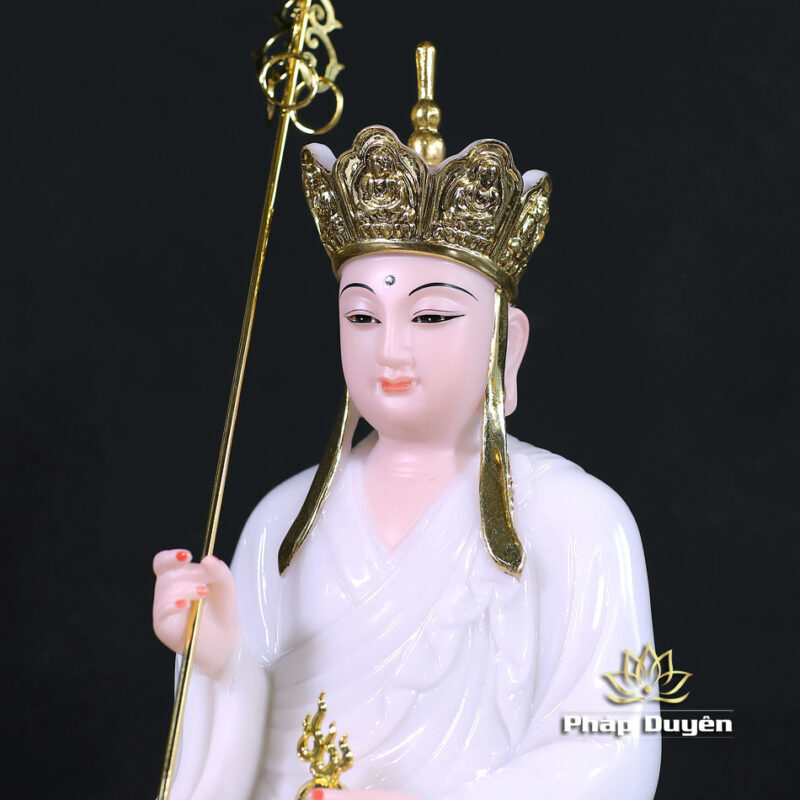 Tượng Địa Tạng Bồ Tát Ngồi Đài Sen, Bằng Bột Đá Trắng, Cao 30m - Ảnh 3