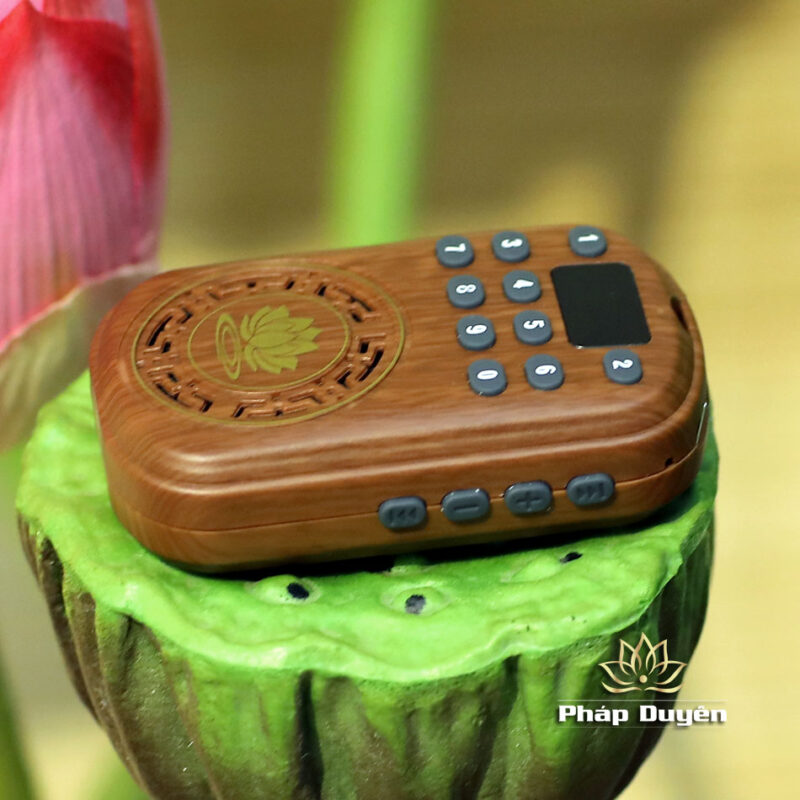 Máy Nghe Pháp Loại Nhỏ, In Hoa Sen Có Nút Chọn Bài - Ảnh 3