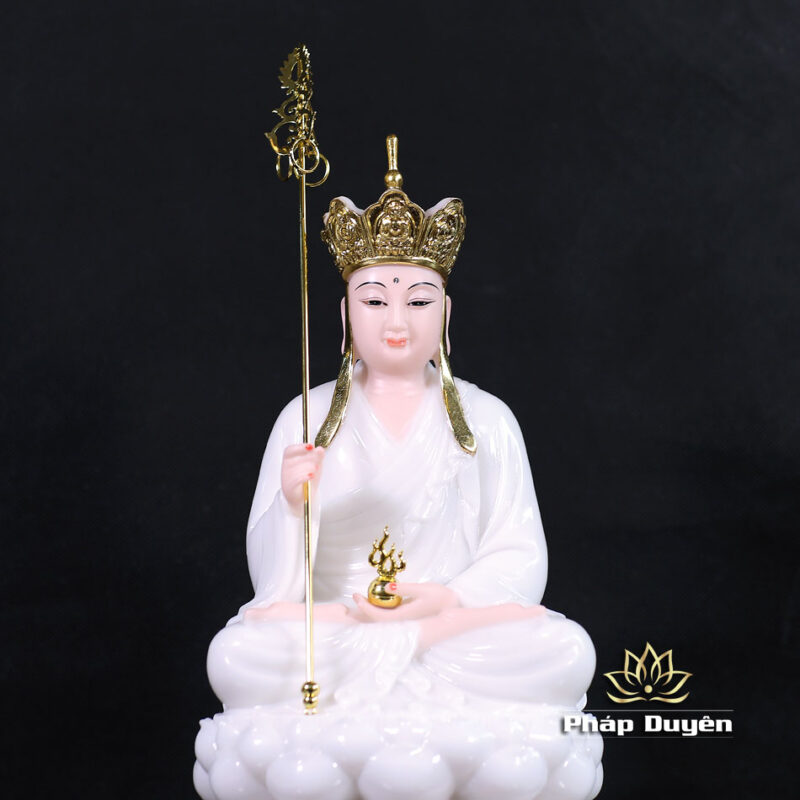 Tượng Địa Tạng Bồ Tát Ngồi Đài Sen, Bằng Bột Đá Trắng, Cao 30m - Ảnh 4